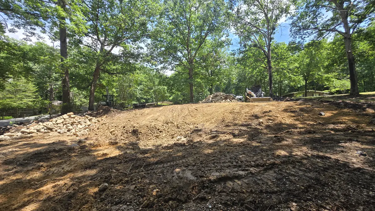 Graded lot after the house and debris were removed